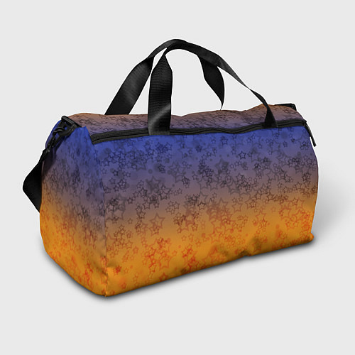 Спортивная сумка Желто-синий звездный узор / 3D-принт – фото 1