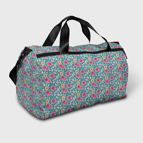 Спортивная сумка Весенний цветочный паттерн / 3D-принт – фото 1