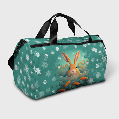 Спортивная сумка Кролик в море моркови / 3D-принт – фото 1