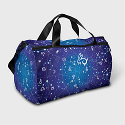 Спортивная сумка Кролик символ 2023 на карте звездного неба