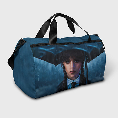 Спортивная сумка Уэнсдэй под зонтом / 3D-принт – фото 1