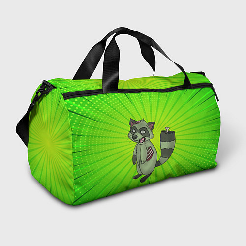 Спортивная сумка Енот зомби / 3D-принт – фото 1