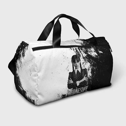 Спортивная сумка Wednesday black and white / 3D-принт – фото 1