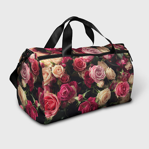Спортивная сумка Нежные кустовые розы / 3D-принт – фото 1