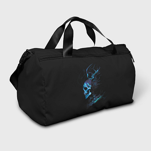 Спортивная сумка Blue skeleton with horns / 3D-принт – фото 1