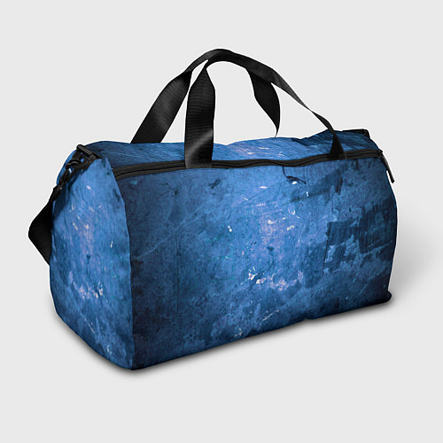 Спортивная сумка Тёмно-синяя абстрактная стена льда / 3D-принт – фото 1