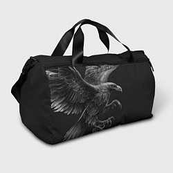 Спортивная сумка Черно-белый ворон