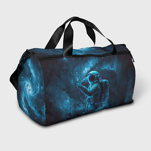 Спортивная сумка An astronaut in blue space / 3D-принт – фото 1