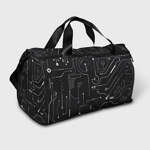 Спортивная сумка Зелёный абстрактный игровой / 3D-принт – фото 1