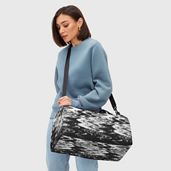 Сумки спортивные Чёрная вода паттерн, цвет: 3D-принт — фото 2