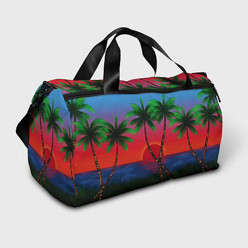 Спортивная сумка Пальмы и море / 3D-принт – фото 1