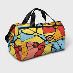 Спортивная сумка Яркий абстрактный узор из цветных овалов и плавных