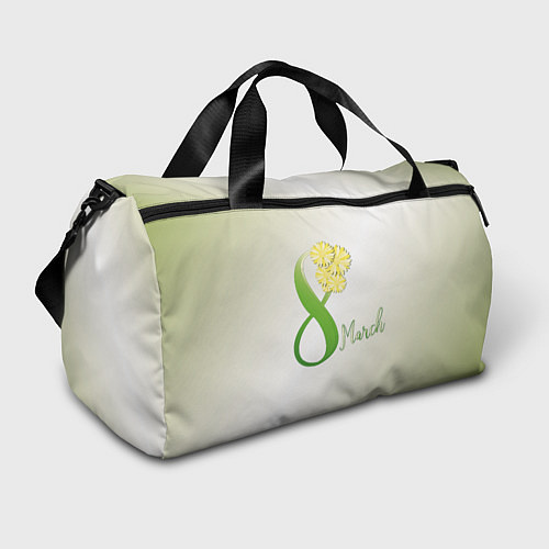 Спортивная сумка Восьмерка в ромашках / 3D-принт – фото 1