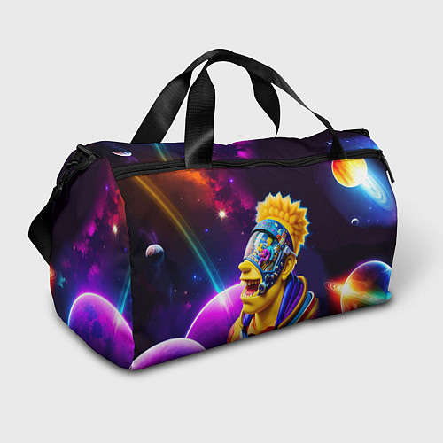 Спортивная сумка Bart Simpson in space - neural network / 3D-принт – фото 1