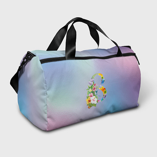 Спортивная сумка Цветочная восьмёрка / 3D-принт – фото 1