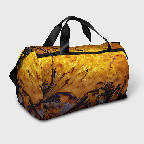 Спортивная сумка Абстрактное жидкое золото / 3D-принт – фото 1
