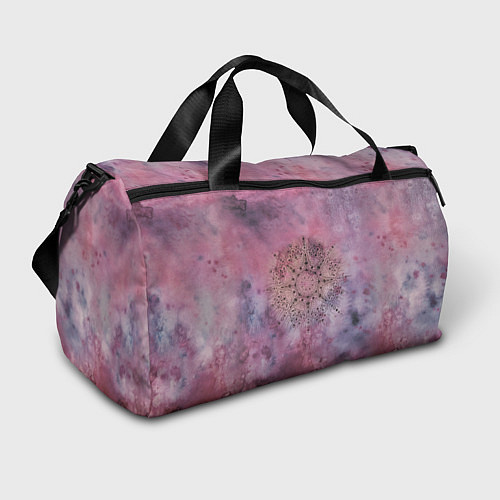 Спортивная сумка Мандала гармонии, фиолетовая, космос / 3D-принт – фото 1