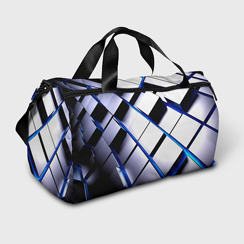 Спортивная сумка Неоновые плиты киберпанк / 3D-принт – фото 1