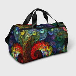 Сумки спортивные Фрактальный узор оптический, цвет: 3D-принт