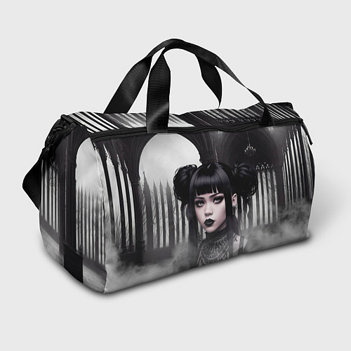 Спортивная сумка Готическая девушка в тумане / 3D-принт – фото 1