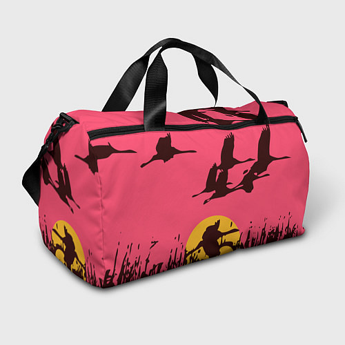 Спортивная сумка Лебеди на закате / 3D-принт – фото 1