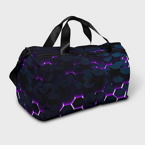 Спортивная сумка Неоновые соты с подсветкой / 3D-принт – фото 1