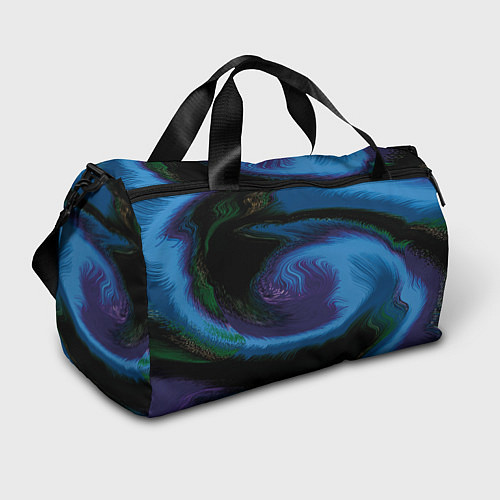 Спортивная сумка Голубой и фиолетовый абстракт / 3D-принт – фото 1