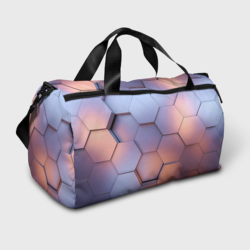 Спортивная сумка Металлические шестиугольники / 3D-принт – фото 1