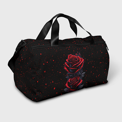 Спортивная сумка Готические розы в космосе / 3D-принт – фото 1