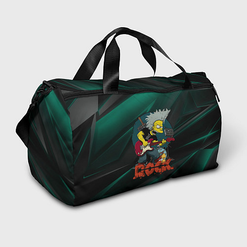 Спортивная сумка Rock music Simpsons / 3D-принт – фото 1