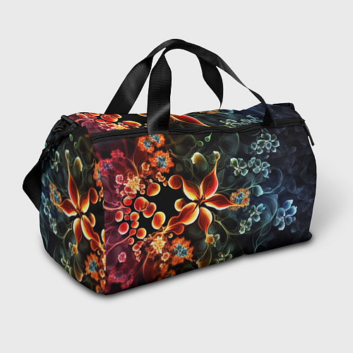 Спортивная сумка Абстрактные цветы / 3D-принт – фото 1