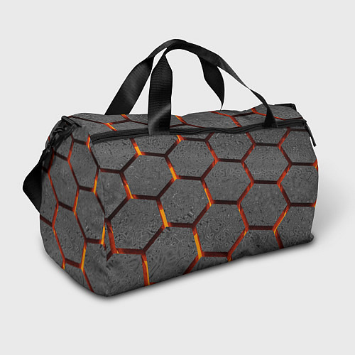 Спортивная сумка Металлические плиты и лава / 3D-принт – фото 1