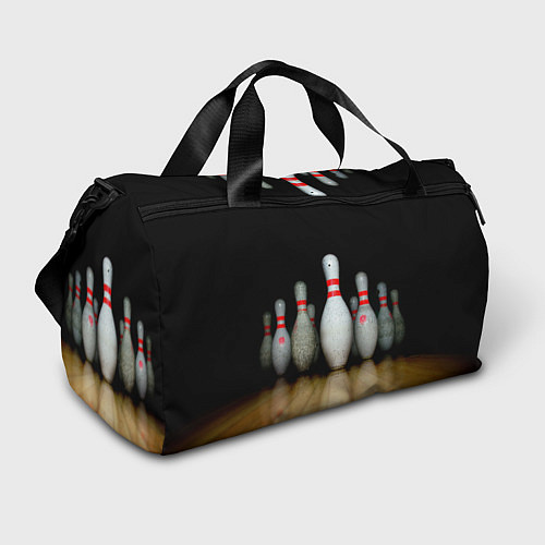 Спортивная сумка Боулинг - кегли на дорожке / 3D-принт – фото 1