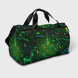 Спортивная сумка Психоделика в зеленом - нейронная сеть