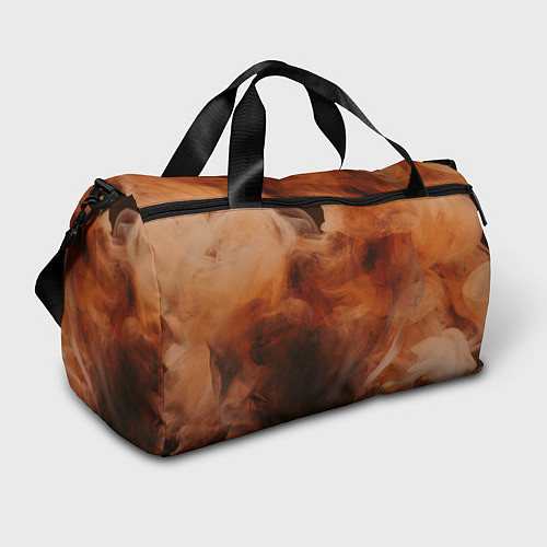 Спортивная сумка Оранжевый абстрактный дым / 3D-принт – фото 1