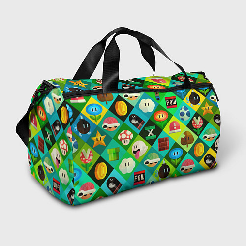 Спортивная сумка Марио паттерн / 3D-принт – фото 1