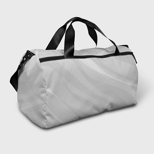Спортивная сумка Светлый серый плавные полосы / 3D-принт – фото 1