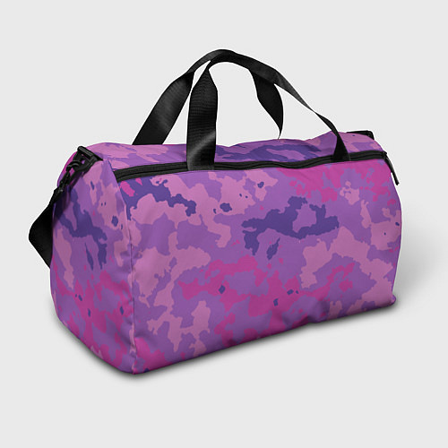 Спортивная сумка Фиолетовый камуфляж / 3D-принт – фото 1