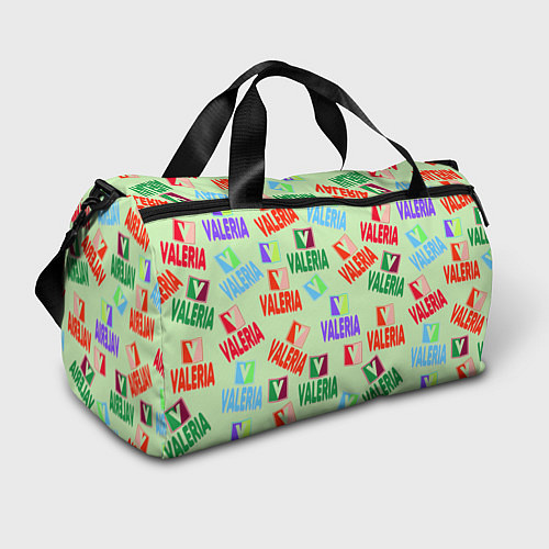 Спортивная сумка Валерия - разноцветный текст / 3D-принт – фото 1