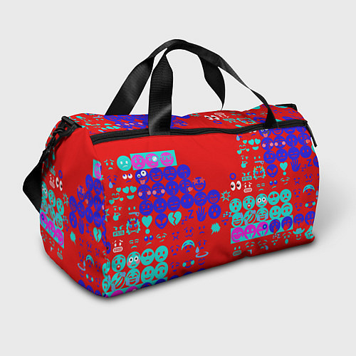 Спортивная сумка Смайлы для настроения / 3D-принт – фото 1