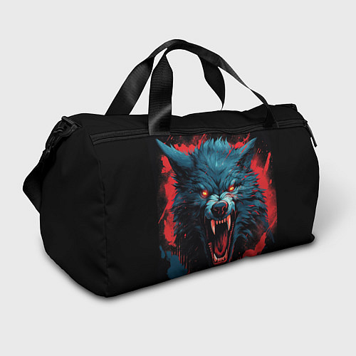 Спортивная сумка Wolf black red / 3D-принт – фото 1