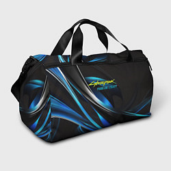 Спортивная сумка Cyberpunk 2077 phantom liberty blue abstract