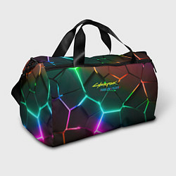 Спортивная сумка Cyberpunk 2077 phantom liberty logo neon