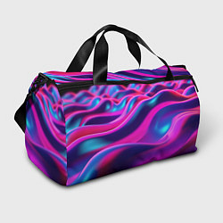 Спортивная сумка Фиолетовые неоновые волны