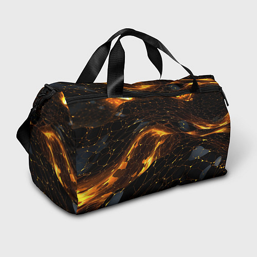 Спортивная сумка Black gold texture / 3D-принт – фото 1