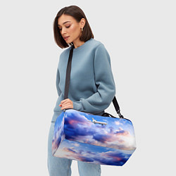 Сумки спортивные Ту-154 Розовый закат, цвет: 3D-принт — фото 2