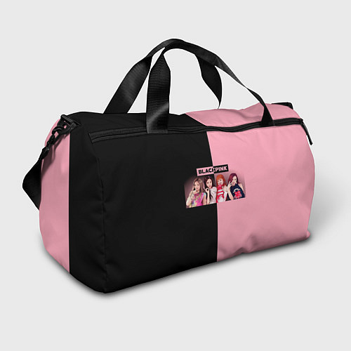 Спортивная сумка Черно-розовый градиент Black Pink / 3D-принт – фото 1