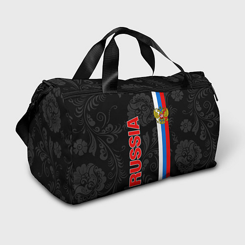 Спортивная сумка Russia black style / 3D-принт – фото 1