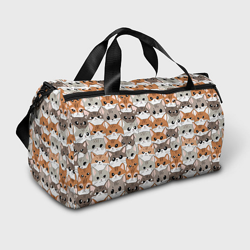 Спортивная сумка Паттерн милые котики / 3D-принт – фото 1
