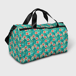 Спортивная сумка Летние цветочки паттерн